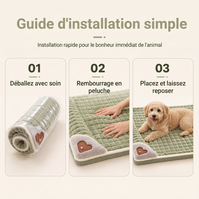 Tapis de sommeil en peluche premium pour animaux de compagnie