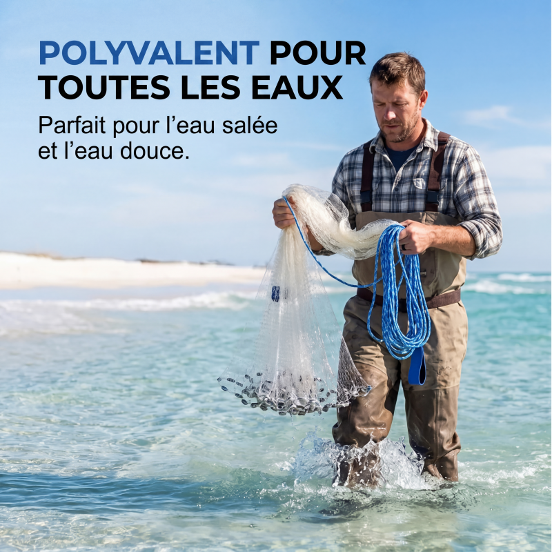 🎉 Soldes 2026 — Plus de 16 800 exemplaires vendus ! 🌊 Filet de pêche à lancer facile, robuste et à descente rapide ✨