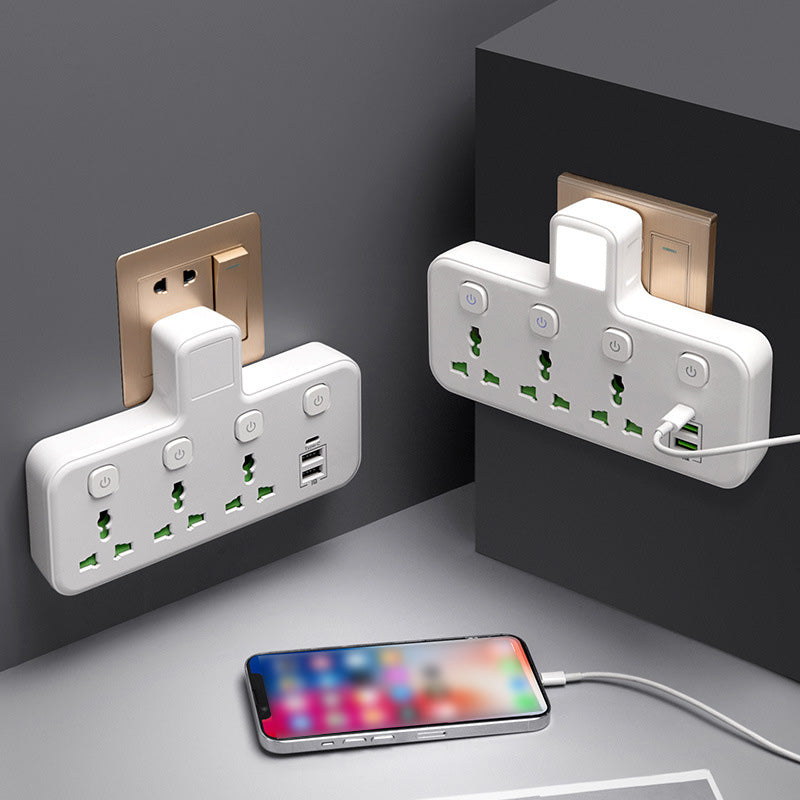 🔌 50 % DE RÉDUCTION ! Prise Connecteur avec Port de Charge Type-C – 2 Ports USB, Version Veilleuse & Compatibilité Mondiale ✨