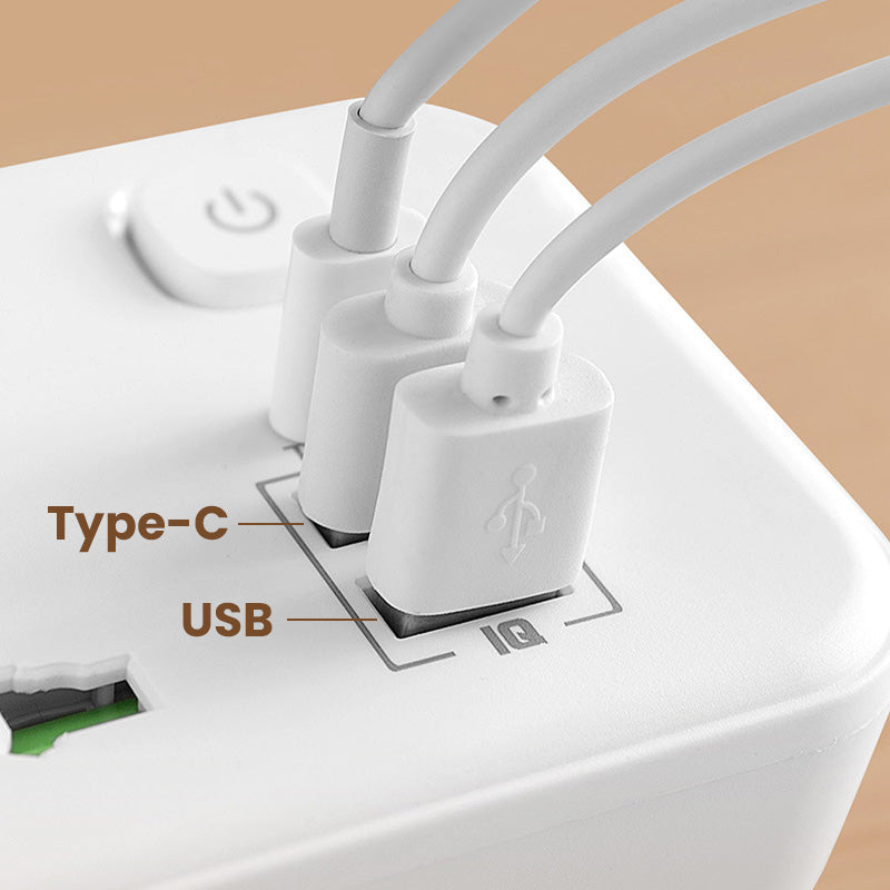 🔌 50 % DE RÉDUCTION ! Prise Connecteur avec Port de Charge Type-C – 2 Ports USB, Version Veilleuse & Compatibilité Mondiale ✨