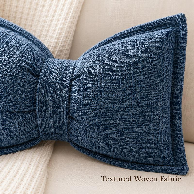 🦋🎀 Coussin décoratif en chenille forme nœud papillon – 30×50 cm, 9 coloris, housse et garnissage inclus, le nœud tout doux qui sublime votre canapé, votre lit ou votre coin lecture 🛋️💕