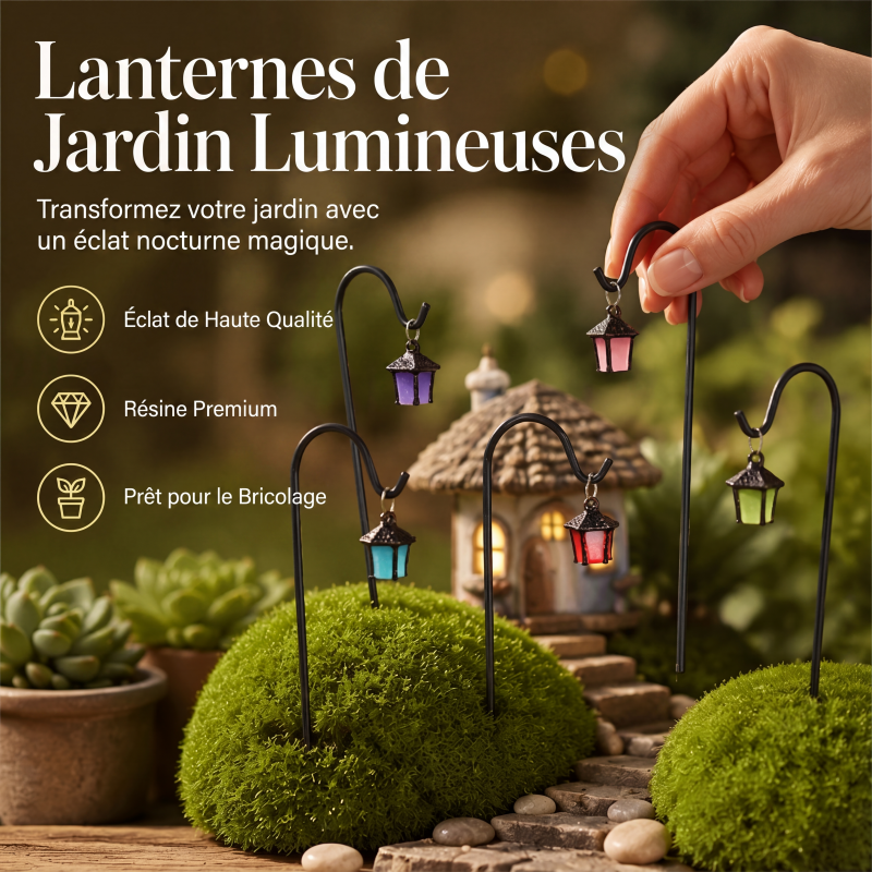 Piquet de plante lanterne rétro lumineux