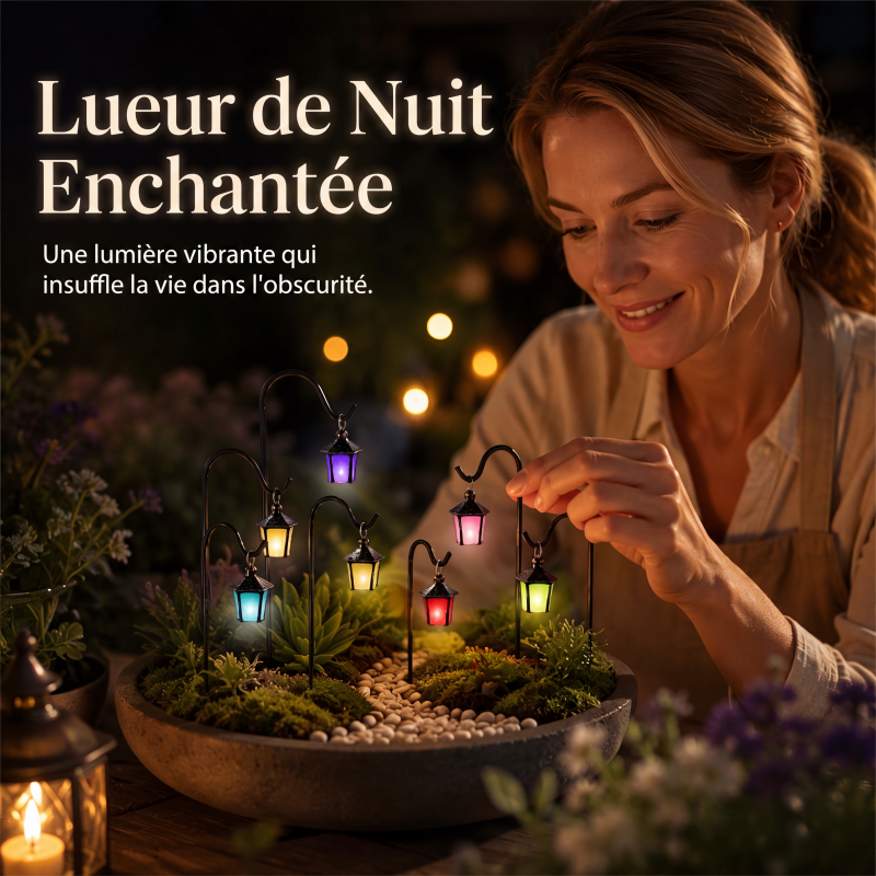 Piquet de plante lanterne rétro lumineux
