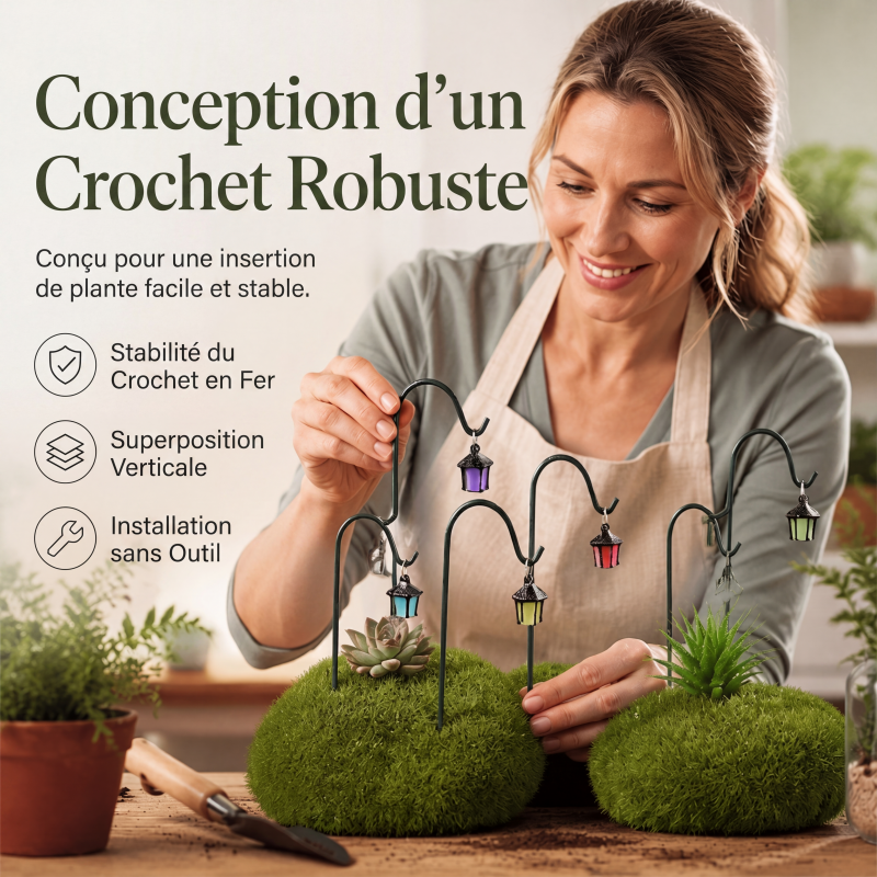 Piquet de plante lanterne rétro lumineux