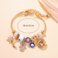 Bracelet à breloques célestes soleil et lune