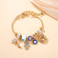 Bracelet à breloques célestes soleil et lune