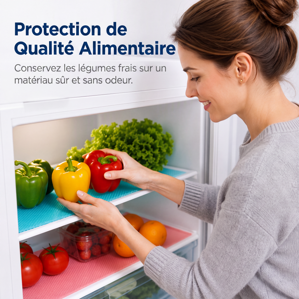 Tapis de clayette de réfrigérateur imperméables