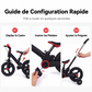 Tricycle évolutif 4-en-1 pour enfants, draisienne et poussette