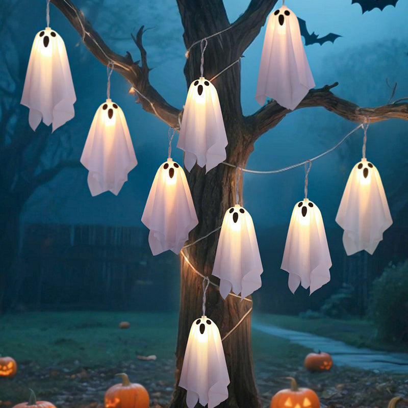 Guirlande lumineuse fantôme pour décoration d'Halloween
