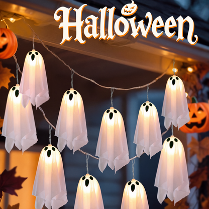 Guirlande lumineuse fantôme pour décoration d'Halloween