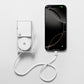 🔋 -50% ! ⚡ Batterie Externe 3-en-1 Charge Rapide – Câble Intégré – Dragonne – Corps Transparent – Blanc/Rose – Ultra-Compacte pour Voyages et Quotidien 📱