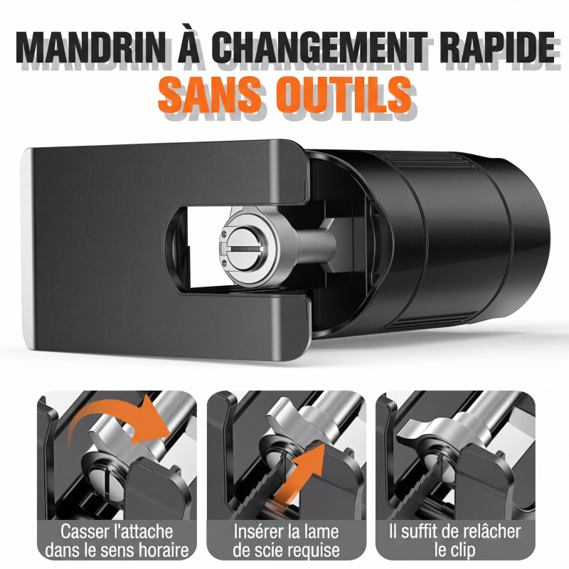 🔧 Adaptateur de scie alternative multifonction – Transforme votre perceuse en outil de coupe – Pour bois, métal et plastique 🛠️