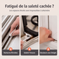 Brosse de nettoyage pour rainures de fenêtre 2-en-1 avec grattoir intégré