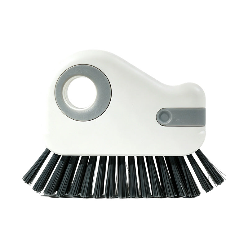 Brosse de nettoyage pour rainures de fenêtre 2-en-1 avec grattoir intégré