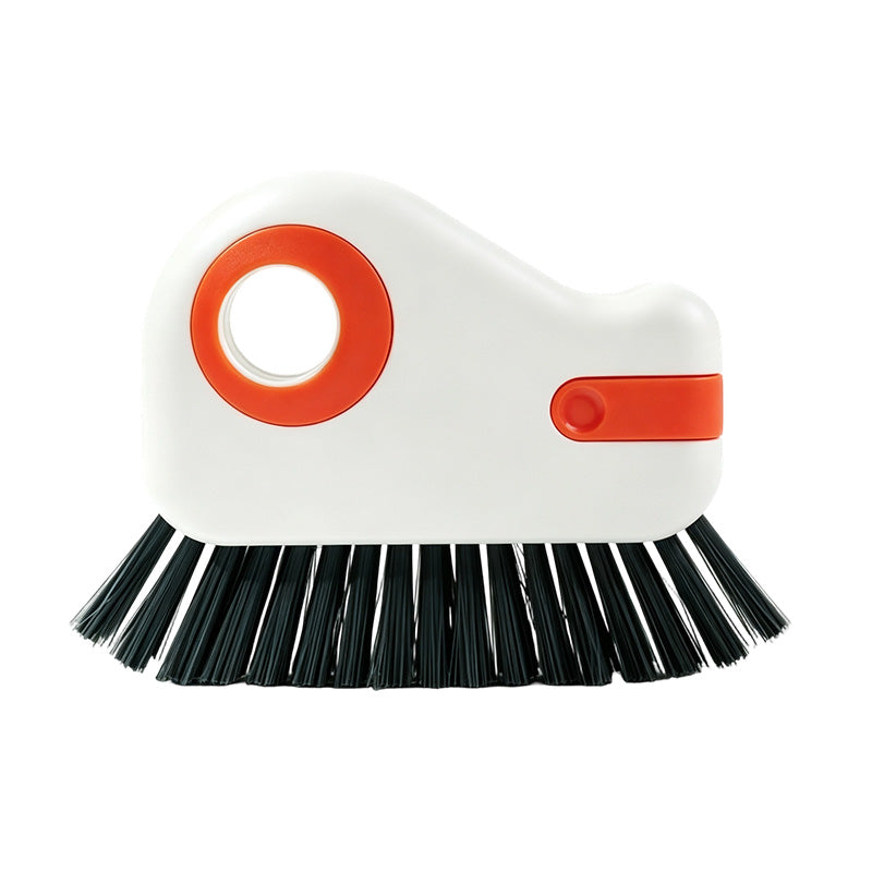 Brosse de nettoyage pour rainures de fenêtre 2-en-1 avec grattoir intégré