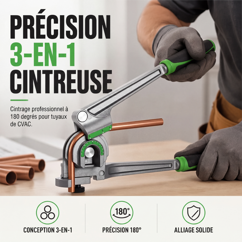Cintreuse de tubes manuelle 3-en-1