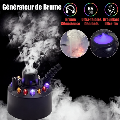 Générateur de brume ultrasonique avec 12 LED