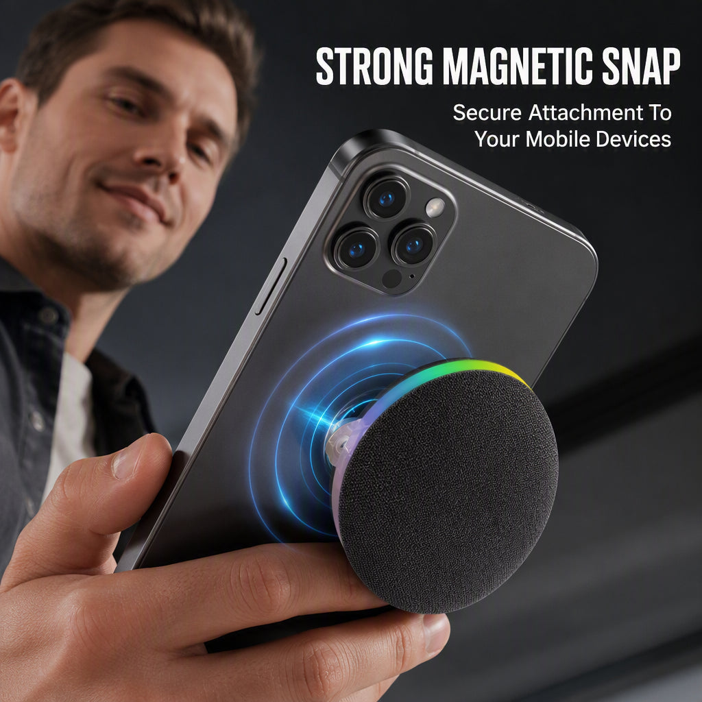 🔊🧲 Mini enceinte Bluetooth magnétique – Lumière ambiante RGB, son clair, fixez-la partout pour une musique d’ambiance dans la cuisine, la salle de bain ou au camping 🎵🌈