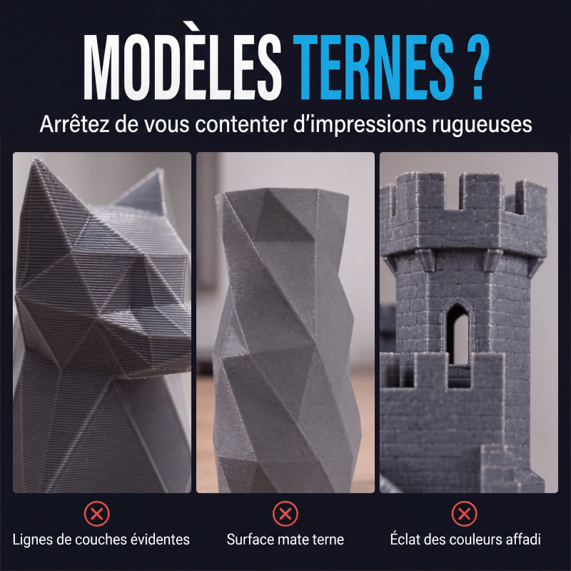Spray brillant pour modèles d'imprimante 3D, séchage rapide, réduit les lignes de couche, compatible avec PLA, PETG et ABS