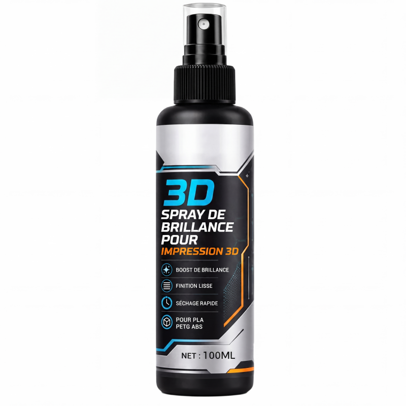 Spray brillant pour modèles d'imprimante 3D, séchage rapide, réduit les lignes de couche, compatible avec PLA, PETG et ABS