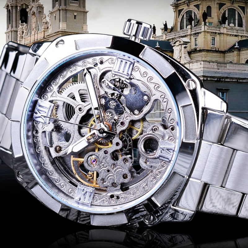 📢📢50% DE RÉDUCTION !! ⏰Montre Automatique Squelette pour Homme