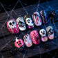 📢📢50% OFF !!⏰ 30 Pièces 🎃Kit de Faux Ongles À Coller Halloween
