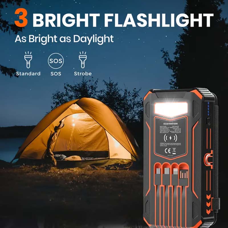 ☀️ 50% DE RÉDUCTION! 🔋 Batterie Solaire 20000mAh – 4 panneaux pliables, IPX5 & antichoc – Charge 6 appareils – Idéale pour l'extérieur 📱