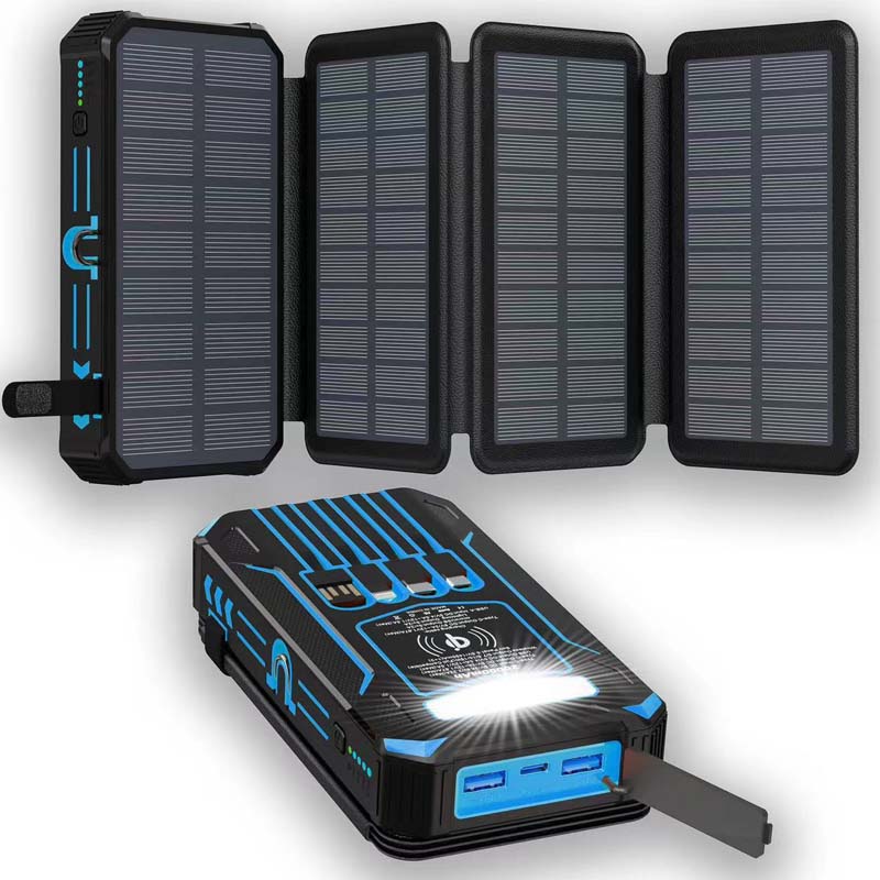 ☀️ 50% DE RÉDUCTION! 🔋 Batterie Solaire 20000mAh – 4 panneaux pliables, IPX5 & antichoc – Charge 6 appareils – Idéale pour l'extérieur 📱