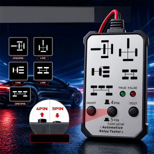 📢📢50% DE RÉDUCTION !! ⏰Testeur de Relais Automobile avec Extracteur – Compatible 12V/24V – 4 & 5 Broches – Diagnostic LED Instantané ⚡