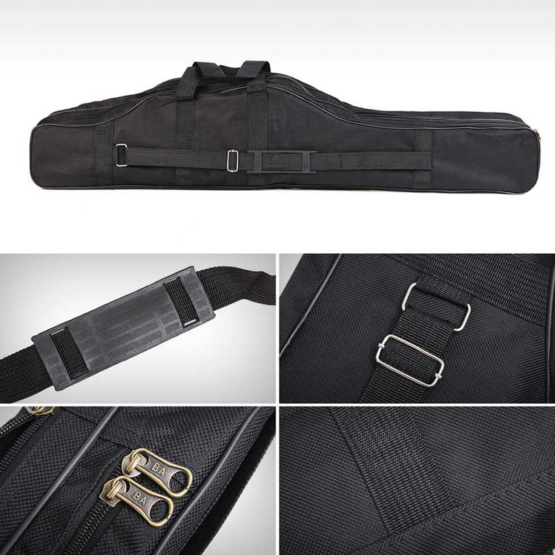 🎣 -50% ! 🧳 Sac à Cannes à Pêche Grande Capacité – Tissu Oxford 420D – 3 Couches – 1,3 m / 1,5 m – Bretelles Réglables – Vert Armée/Noir/Camouflage 🐟