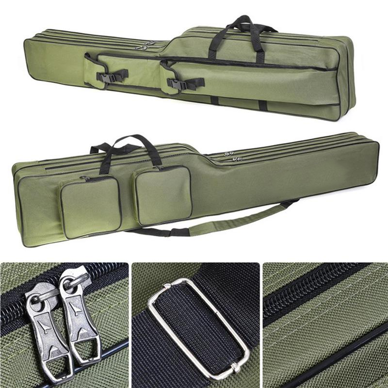 🎣 -50% ! 🧳 Sac à Cannes à Pêche Grande Capacité – Tissu Oxford 420D – 3 Couches – 1,3 m / 1,5 m – Bretelles Réglables – Vert Armée/Noir/Camouflage 🐟