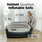 🔥 -50% ! 🛋️ Canapé Gonflable Double Portable – PVC – 138×87×71 cm – Surface Floquée Premium – Gris/Bleu – Confort Instantané Intérieur 🏠