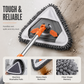 ✨ PROMO FLASH : 50% DE RÉDUCTION ! 💦 Balai Triangulaire avec Manche Télescopique – Chenille Haute Densité & Microfibre – Racloir Silicone Intégré – Nettoie Plafonds, Coins & Vitres Sans Traces 🧹