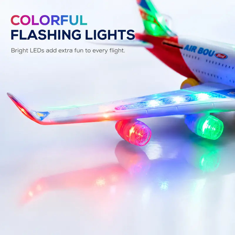 ✈️ 50% DE RÉDUCTION! 💡 Avion Modèle Électrique – Sons réalistes, lumières LED & contrôle facile – Parfait pour s'amuser en intérieur & extérieur ✨