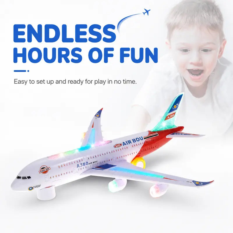 ✈️ 50% DE RÉDUCTION! 💡 Avion Modèle Électrique – Sons réalistes, lumières LED & contrôle facile – Parfait pour s'amuser en intérieur & extérieur ✨