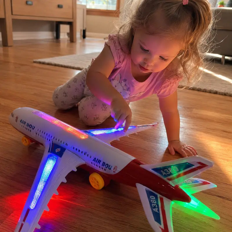 ✈️ 50% DE RÉDUCTION! 💡 Avion Modèle Électrique – Sons réalistes, lumières LED & contrôle facile – Parfait pour s'amuser en intérieur & extérieur ✨