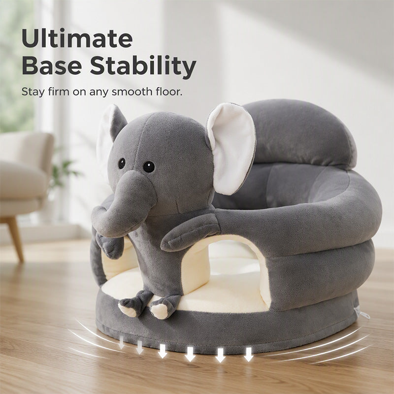 🐻 50% DE RÉDUCTION! 🛋️ Canapé Bébé Cartoon Anti-Roulis – Dossier stable, peluche douce & base antidérapante – Siège sécurisé pour jeux et repos ✨