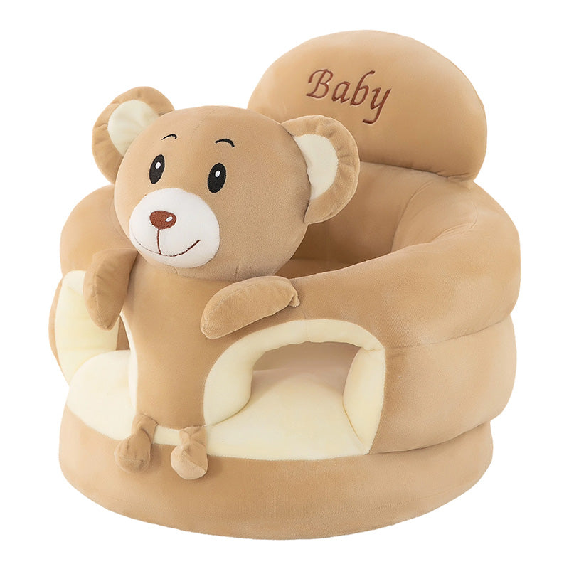 🐻 50% DE RÉDUCTION! 🛋️ Canapé Bébé Cartoon Anti-Roulis – Dossier stable, peluche douce & base antidérapante – Siège sécurisé pour jeux et repos ✨