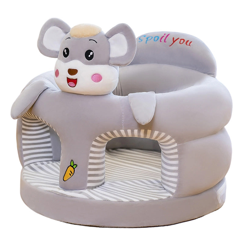 🐻 50% DE RÉDUCTION! 🛋️ Canapé Bébé Cartoon Anti-Roulis – Dossier stable, peluche douce & base antidérapante – Siège sécurisé pour jeux et repos ✨