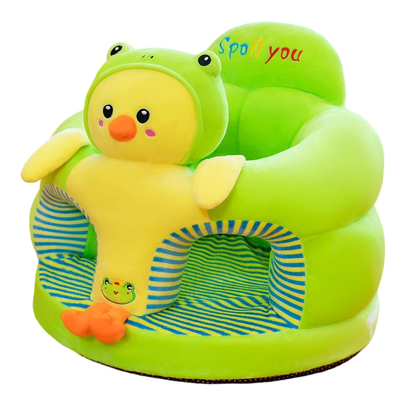 🐻 50% DE RÉDUCTION! 🛋️ Canapé Bébé Cartoon Anti-Roulis – Dossier stable, peluche douce & base antidérapante – Siège sécurisé pour jeux et repos ✨