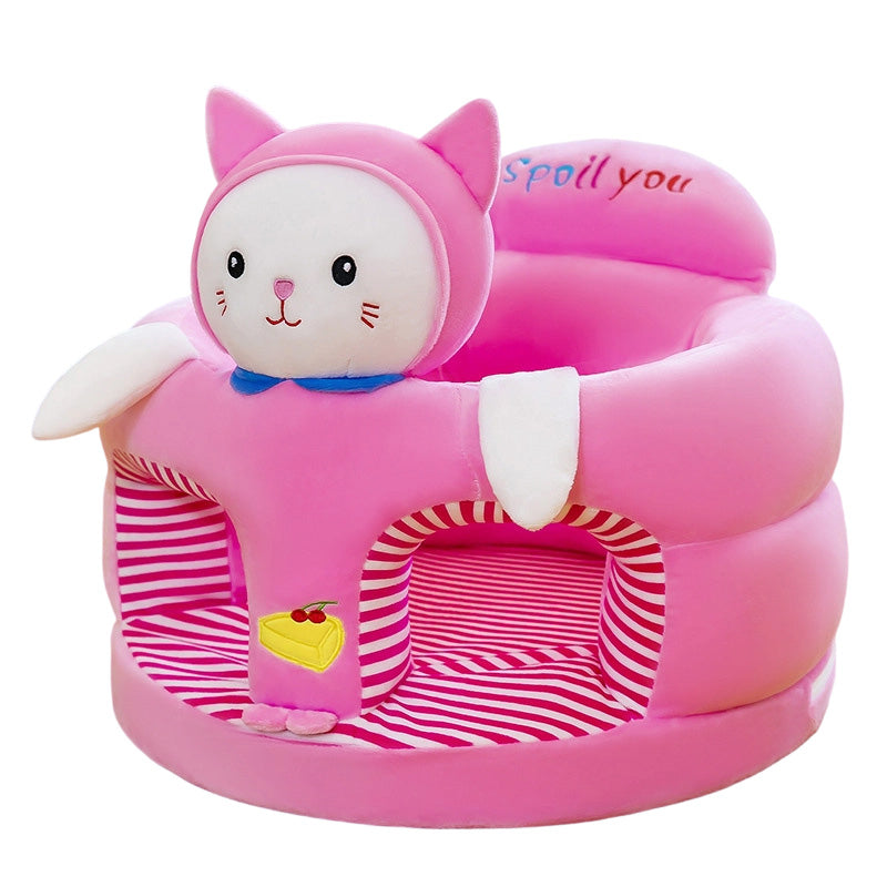🐻 50% DE RÉDUCTION! 🛋️ Canapé Bébé Cartoon Anti-Roulis – Dossier stable, peluche douce & base antidérapante – Siège sécurisé pour jeux et repos ✨