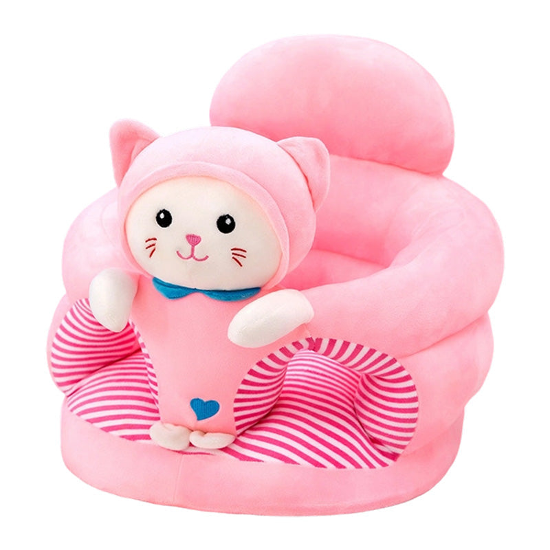 🐻 50% DE RÉDUCTION! 🛋️ Canapé Bébé Cartoon Anti-Roulis – Dossier stable, peluche douce & base antidérapante – Siège sécurisé pour jeux et repos ✨