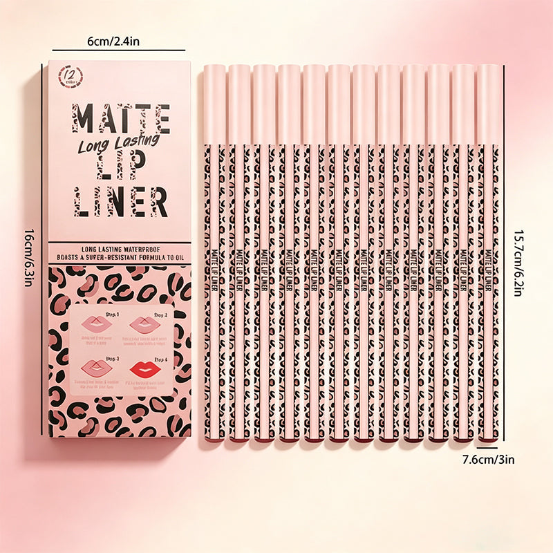 💄 PROMO FLASH : 50% DE RÉDUCTION ! ⏰ Coffret de 12 Crayons à Lèvres Mats – Finition Mate & Tenue Longue Durée – Nudes aux Rouges Intenses for Looks Polyvalents ✨
