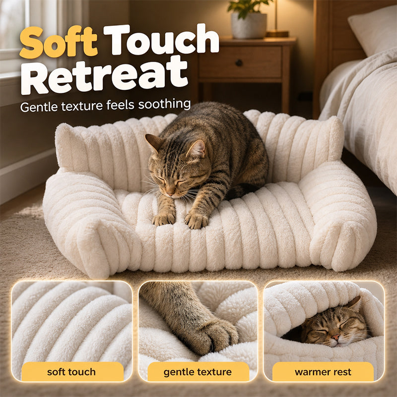 🐾 50% DE RÉDUCTION! 🛋️ Canapé‑Lit Douillet pour Animaux – Enveloppant, doux & décoratif – Confort et style pour votre compagnon ✨