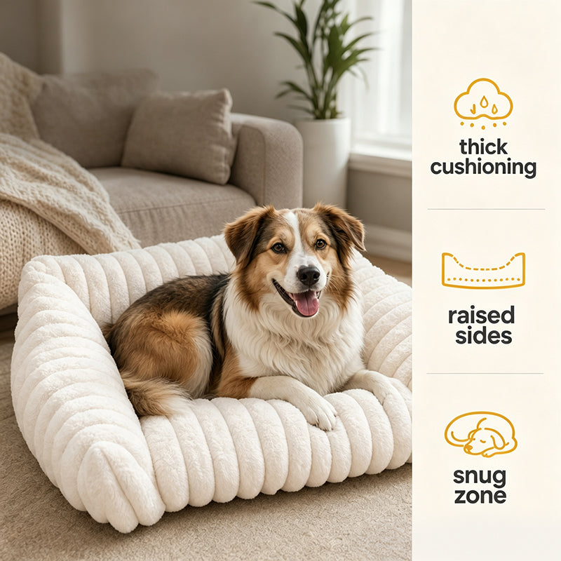 🐾 50% DE RÉDUCTION! 🛋️ Canapé‑Lit Douillet pour Animaux – Enveloppant, doux & décoratif – Confort et style pour votre compagnon ✨