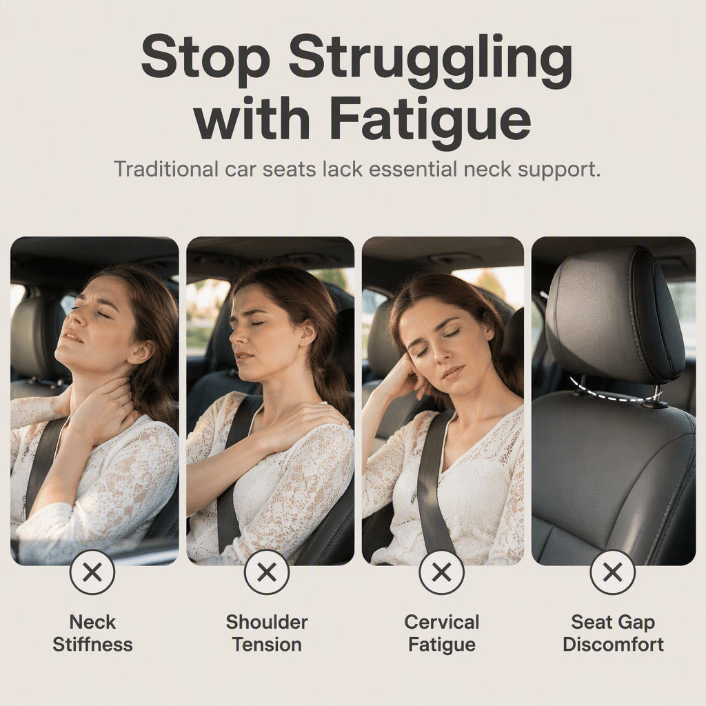 🚗🚗✨ 50 % DE RÉDUCTION ! Coussin de soutien cervical pour appui-tête de voiture – Confort optimal pour la nuque et la tête lors des longs trajets 🛣️💺