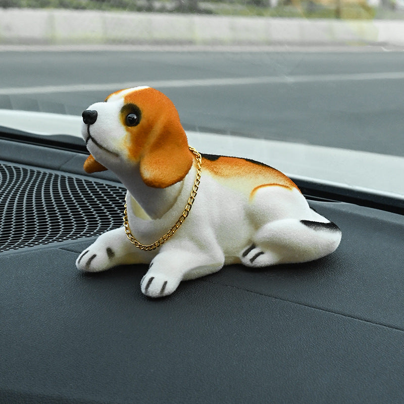 📢📢40% DE RÉDUCTION !! ⏰Décoration de Tableau de Bord Voiture Chien Hochet Mignon
