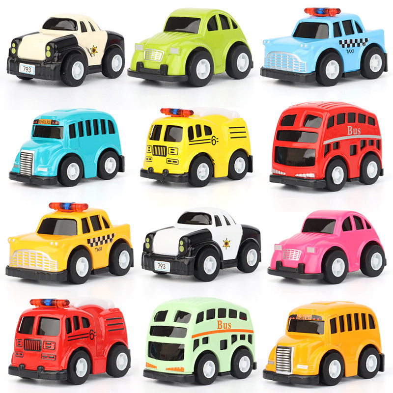 🚗 PROMO FLASH : 50% DE RÉDUCTION ! 🎁 Lot de 12 Mini Voitures Cartoon – Plastique Résistant – Véhicules à Friction pour Enfants de 3 Ans et Plus 🏎️