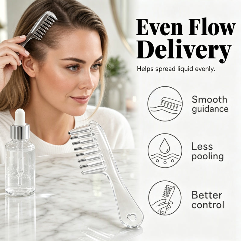Peigne applicateur pour le cuir chevelu