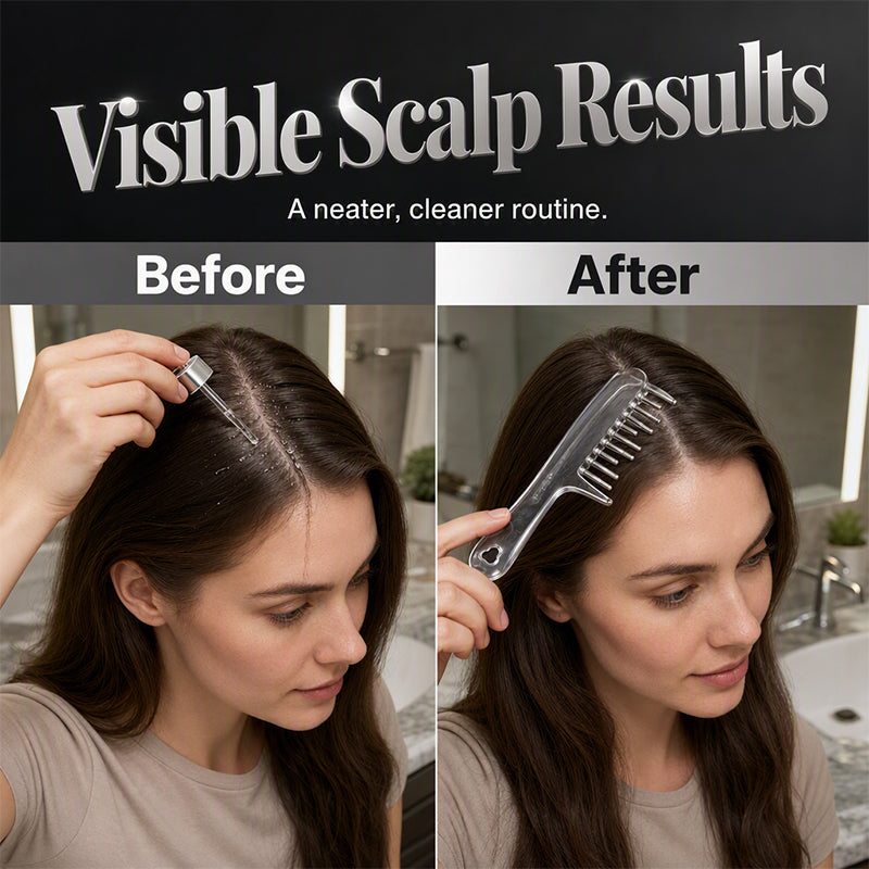 Peigne applicateur pour le cuir chevelu